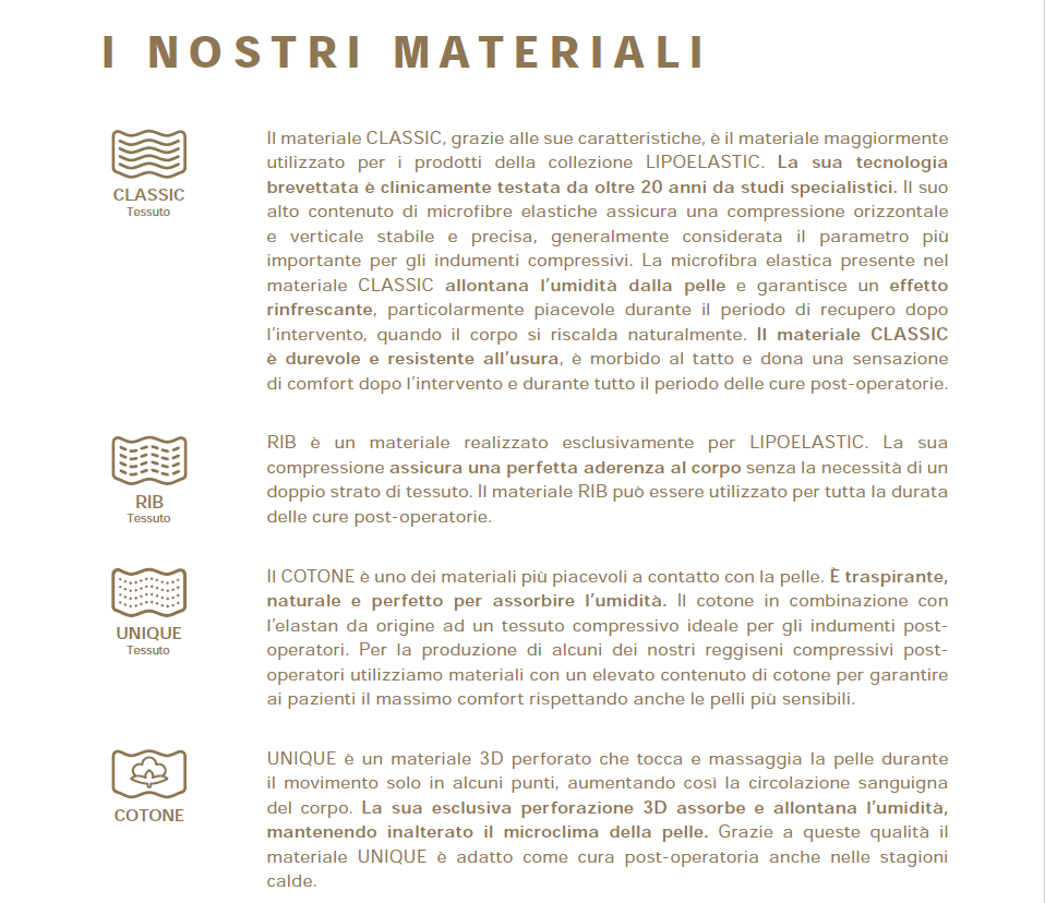 materiali lipoelastic